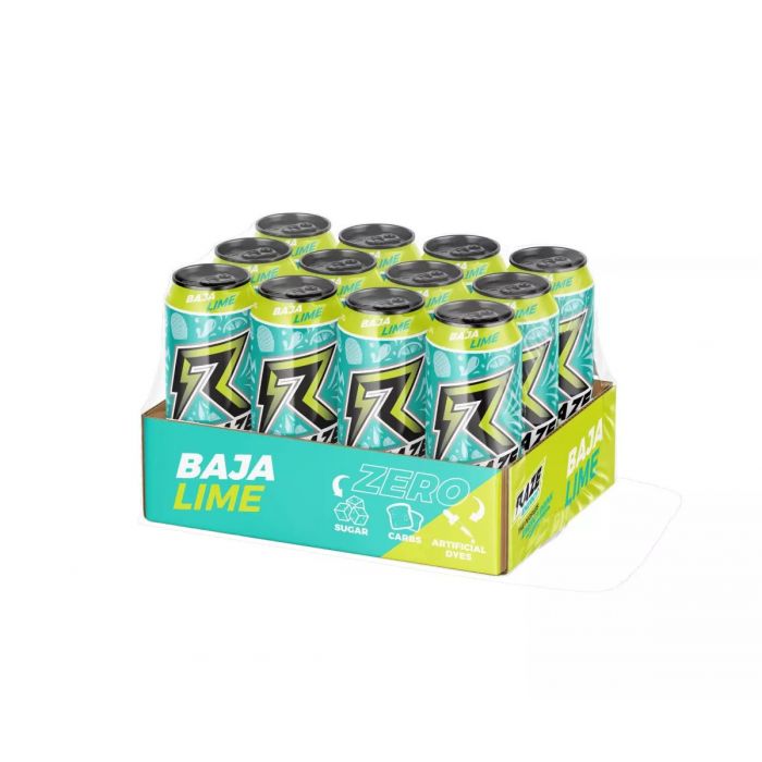Raze Energy Boja Lime – Sans Sucre – Pack 12 x 473ml | Énergie & Performance